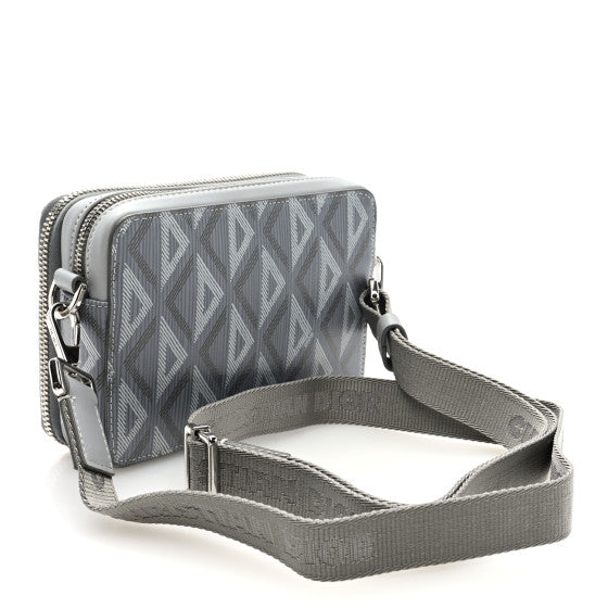 CHRISTIAN DIOR
Coated Canvas CD Diamond Messenger Pouch Grey