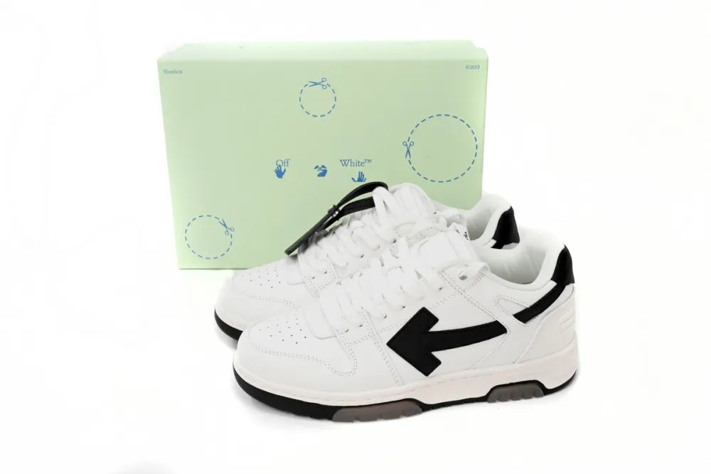 OFF-WHITE Out Of Office OOO 30 MM Low Tops Black White