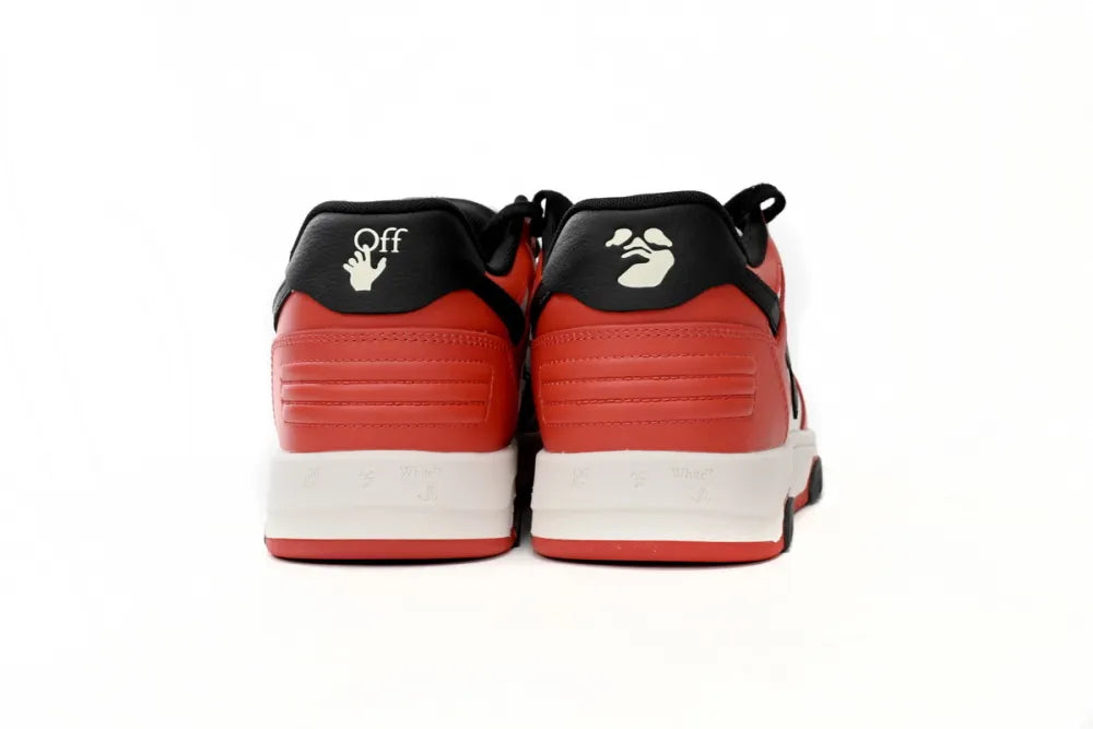 OFF-WHITE Out Of Office Low Tops Black White Red