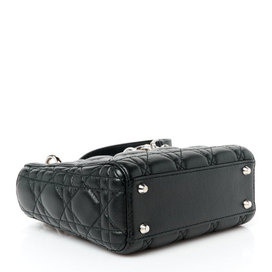 CHRISTIAN DIOR
Lambskin Cannage Small Lucky Badges My Lady Dior black