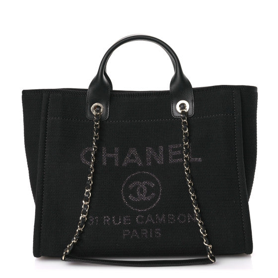 CHANEL
Mixed Fibers Small Deauville Tote Black