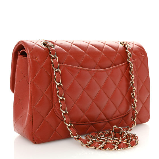 CHANEL
Lambskin Quilted Small Double Flap Brown