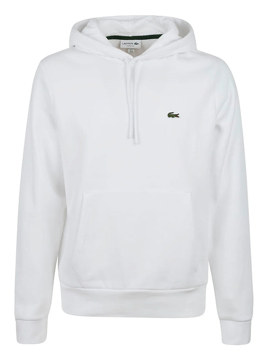 Lacoste Logo Embroidered Drawstring Hoodie