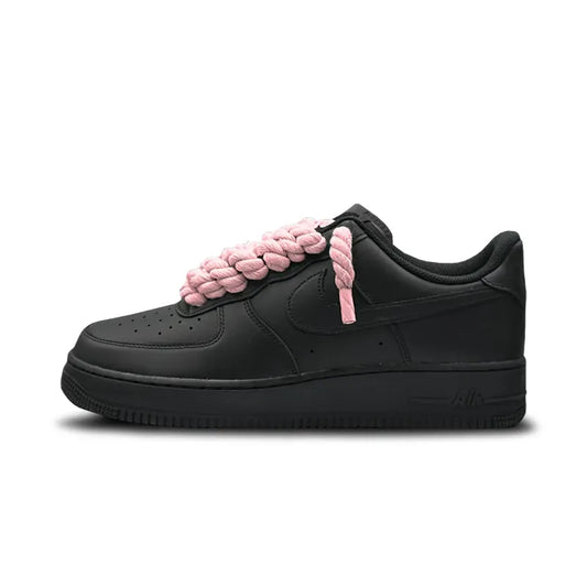 AIR FORCE 1 LOW BLACK ROPE LACES