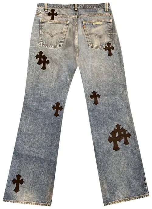 Chrome Hearts x Levi's Cross Patch Denim Pants