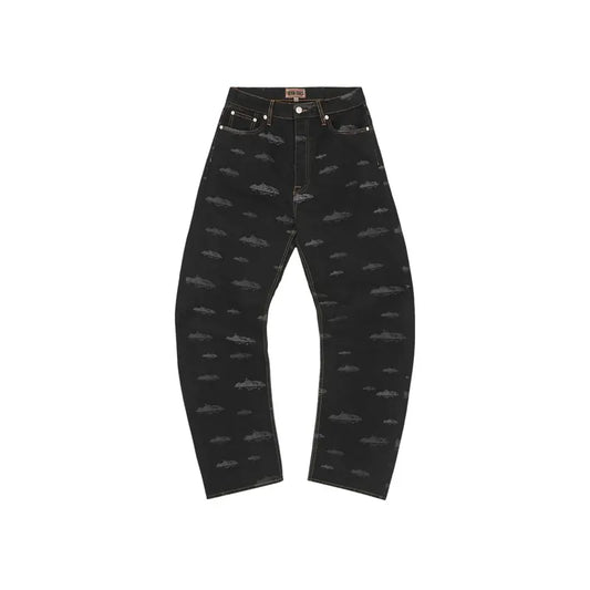 CORTEIZ ALCATRAZ PATTERN DENIM JEANS