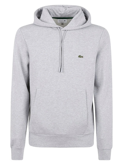 Lacoste Logo Embroidered Drawstring Hoodie