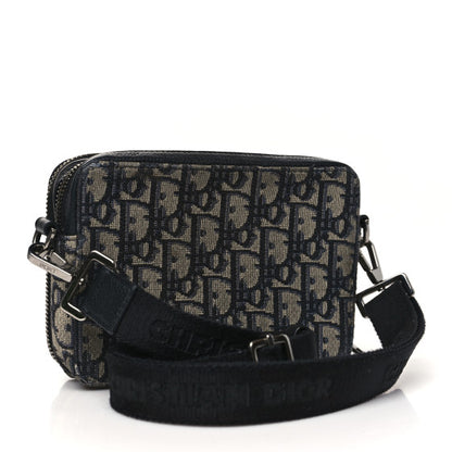 CHRISTIAN DIOR 
Oblique Pouch Navy Blue