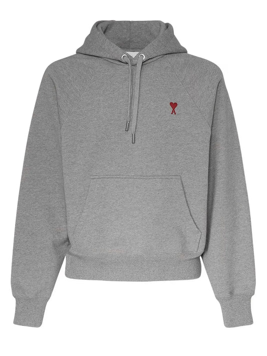 AMI Paris Logo Drawstring Hoodie
