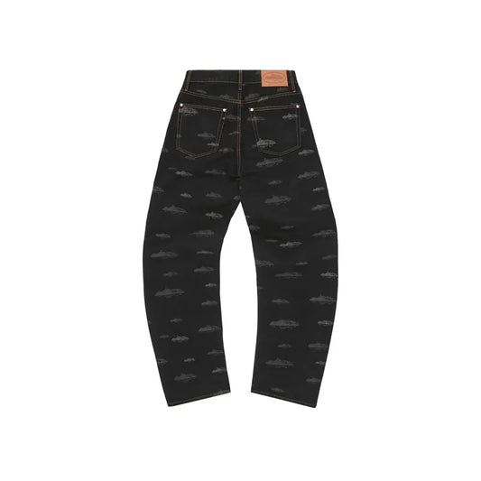 CORTEIZ ALCATRAZ PATTERN DENIM JEANS