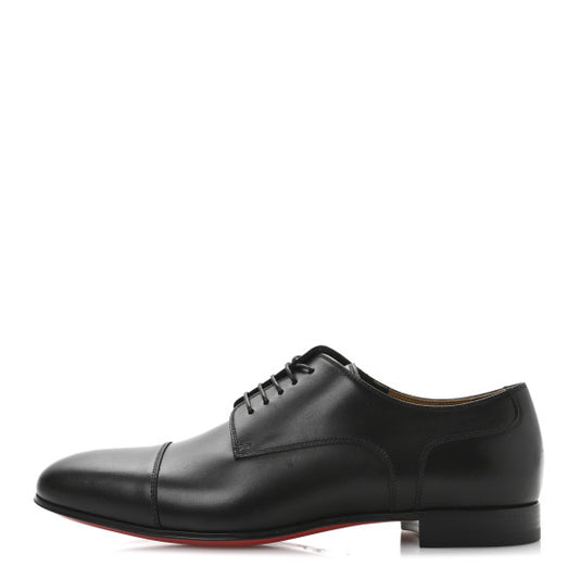 CHRISTIAN LOUBOUTIN 
Calfskin Mens Surcity Flat Derby Oxford 42 Black