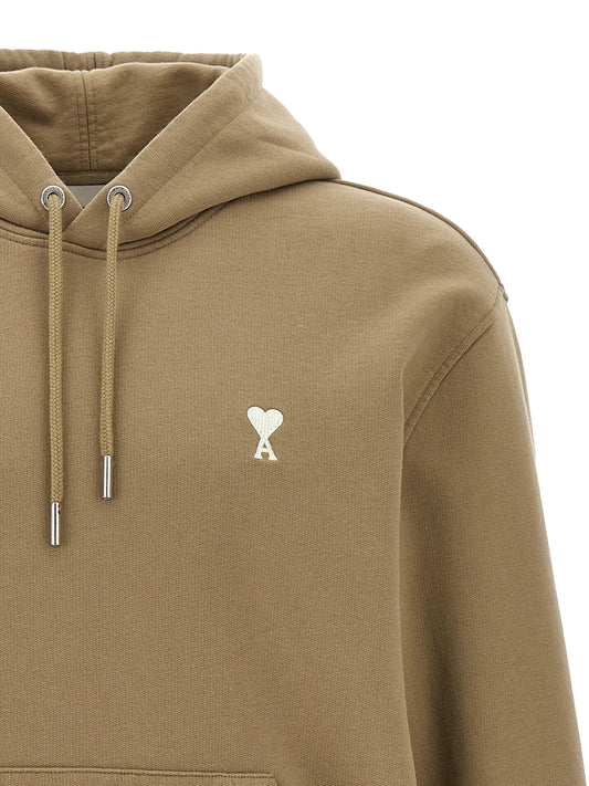 AMI Paris Logo Detailed Drawstring Hoodie