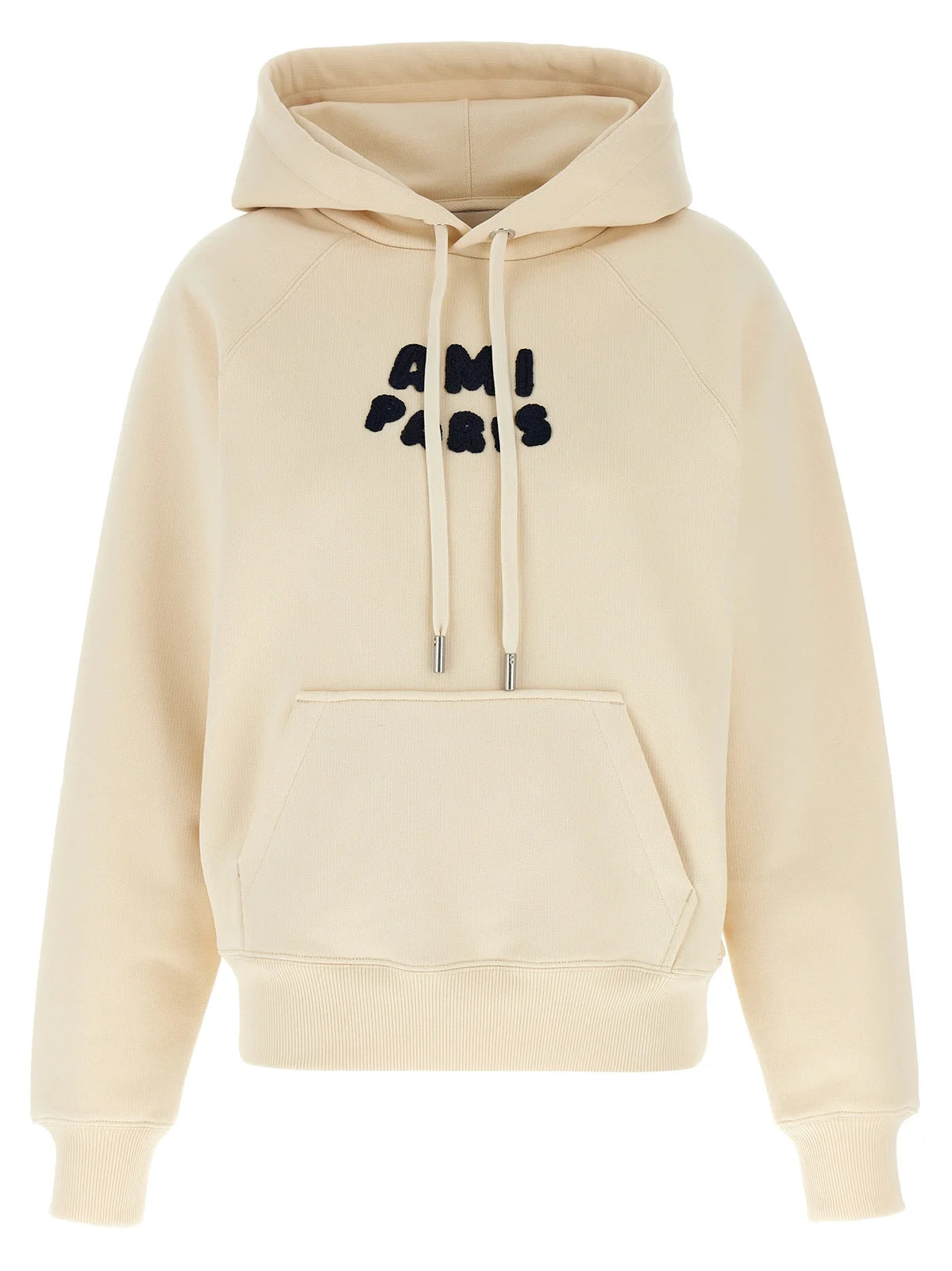 AMI Paris Logo Patch Drawstring Hoodie