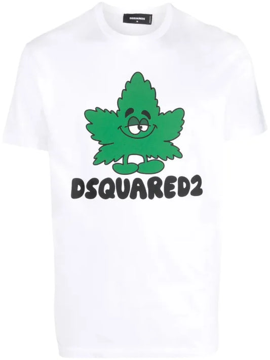 DSQUARED2 printed green logo tee