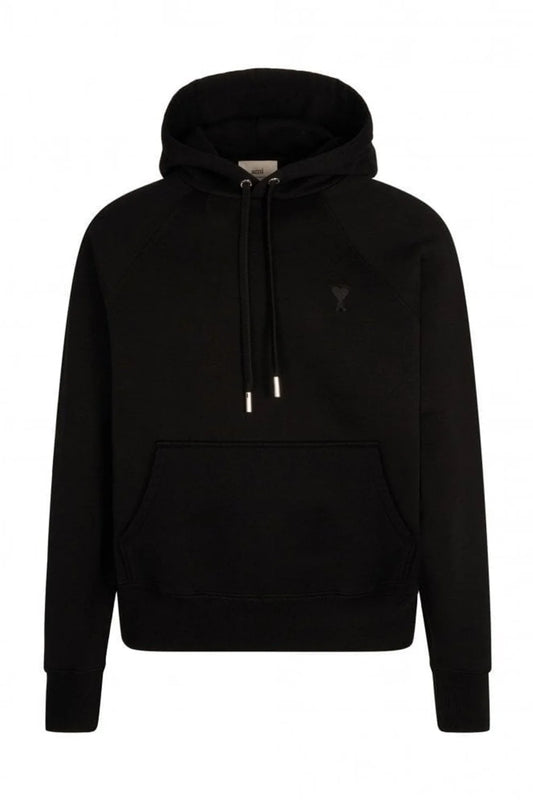 AMI Paris Logo Detailed Drawstring Hoodie