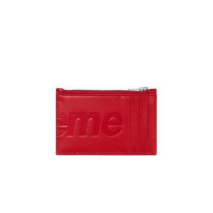 SUPREME LEATHER ZIP CARD HOLDER