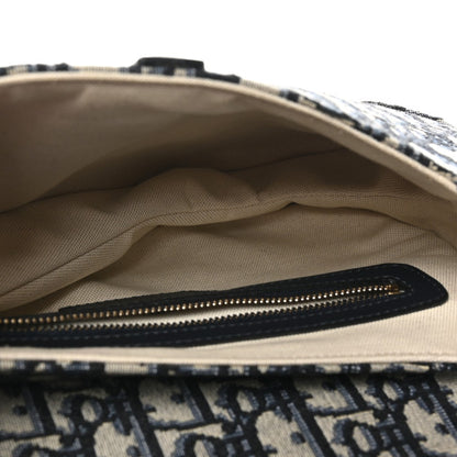 CHRISTIAN DIOR 
Oblique Saddle Bag Blue