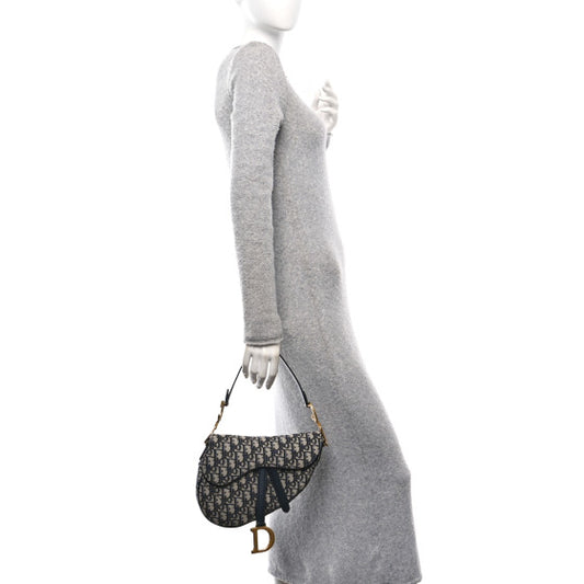 CHRISTIAN DIOR 
Oblique Saddle Bag Blue