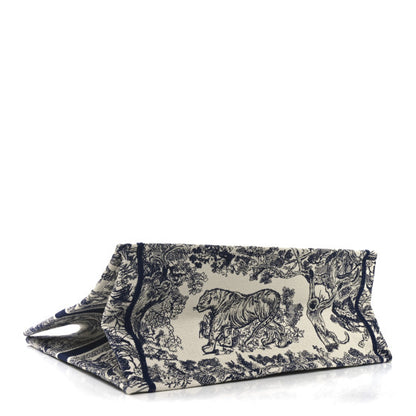 CHRISTIAN DIOR 
Canvas Embroidered Large Dioriviera Toile De Jouy Book Tote