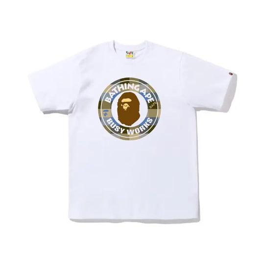 BAPE BLOCK CHECK BUSY WORKS TEE (FW22)
