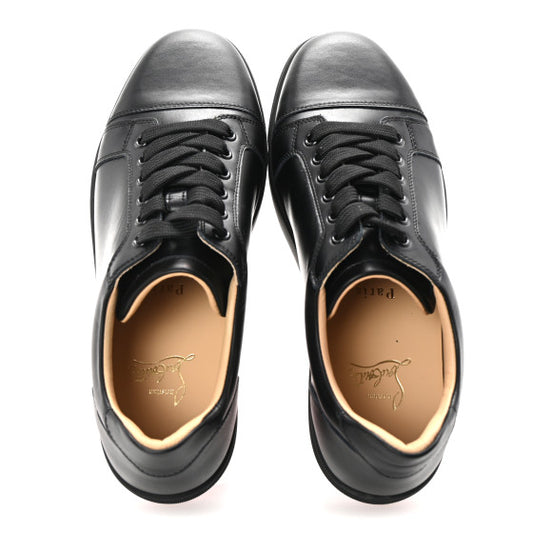 CHRISTIAN LOUBOUTIN 
Suede Louis m Flat Sneakers Black