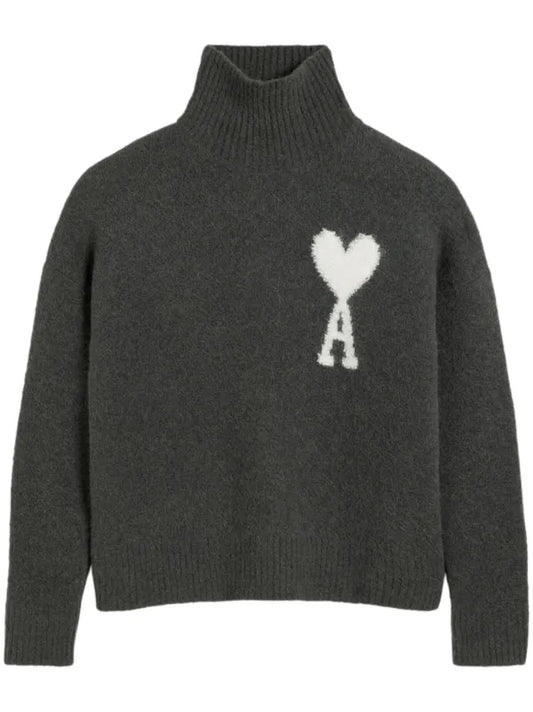 AMI Paris
Suéter Ami De Coeur de lã gola alta