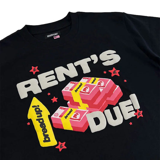 BROKEN PLANET X NEMZZZ RENT'S DUE TEE
BLACK