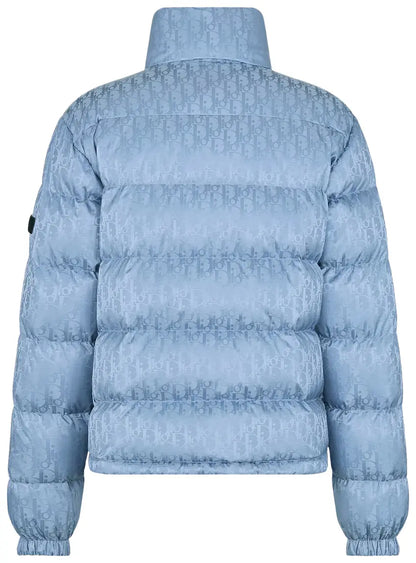 Dior Oblique Down Jacket 'Blue Technical Jacquard'