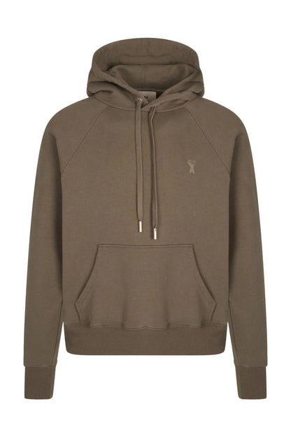 AMI Paris Logo Detailed Drawstring Hoodie