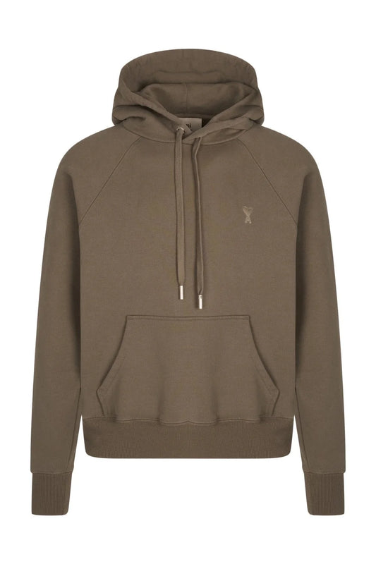 AMI Paris Logo Detailed Drawstring Hoodie