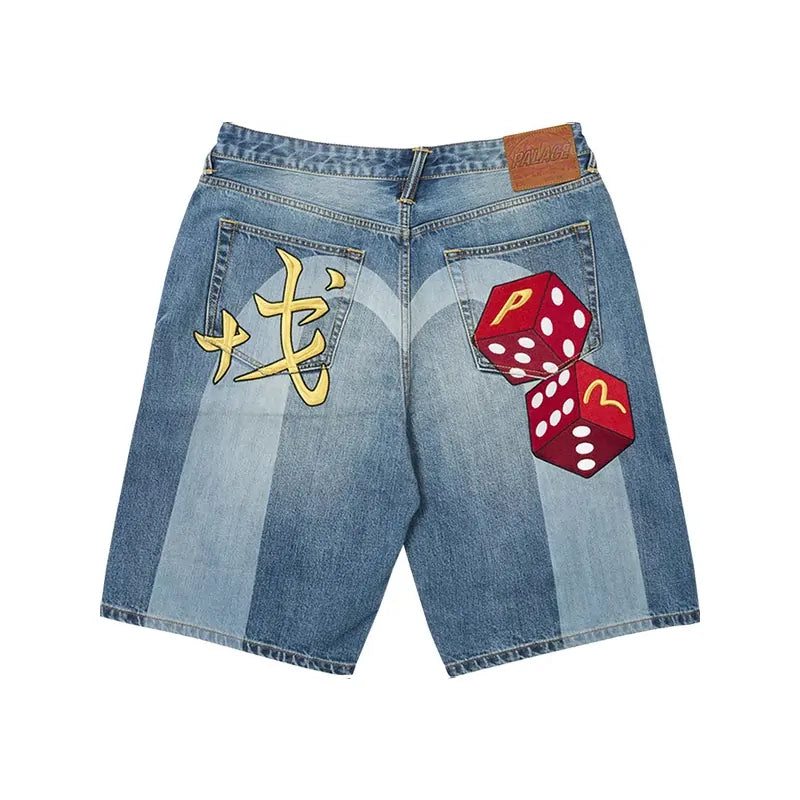 PALACE X EVISU LONG DENIM SHORT