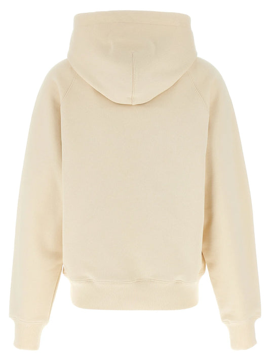 AMI Paris Logo Patch Drawstring Hoodie