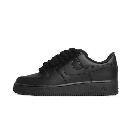 AIR FORCE 1 LOW BLACK ROPE LACES