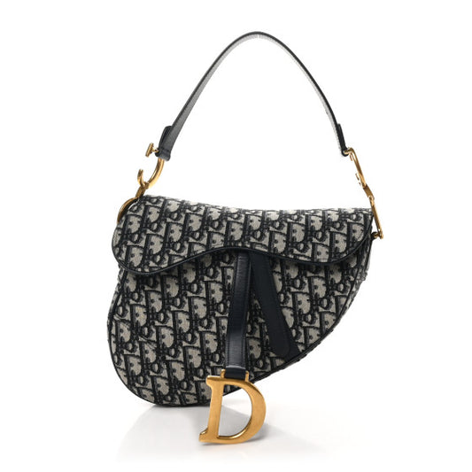 CHRISTIAN DIOR 
Oblique Saddle Bag Blue