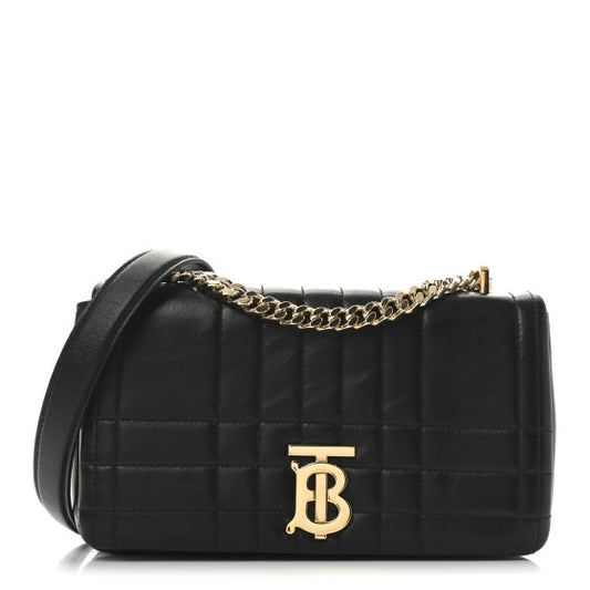 BURBERRY 
Lambskin Quilted Small Lola Bag Black