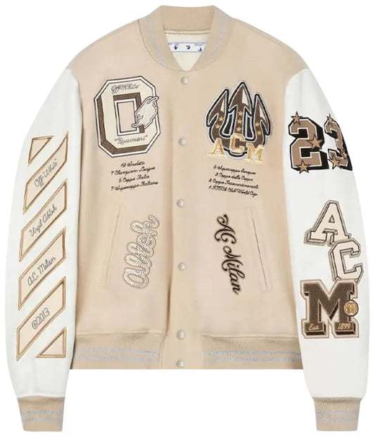 Off-White x Ac Milan Varsity Jacket