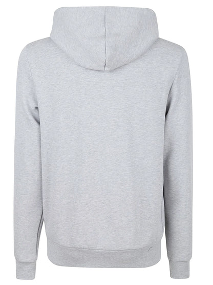 Lacoste Logo Embroidered Zip-up Drawstring Hoodie