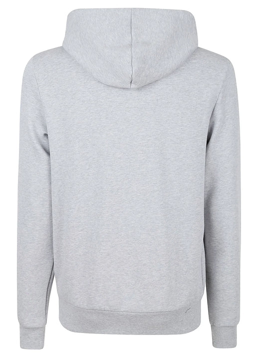 Lacoste Logo Embroidered Zip-up Drawstring Hoodie