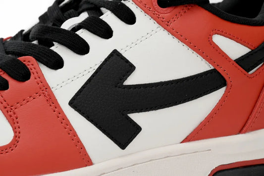 OFF-WHITE Out Of Office Low Tops Black White Red