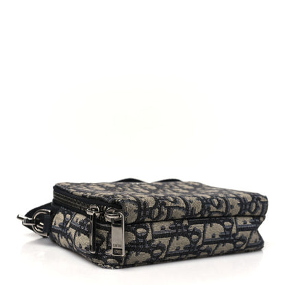 CHRISTIAN DIOR 
Oblique Pouch Navy Blue