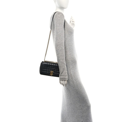 BURBERRY 
Lambskin Quilted Small Lola Bag Black