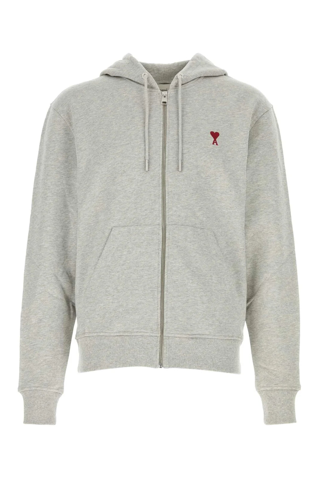 AMI Paris Logo Detailed Drawstring Zip-Up