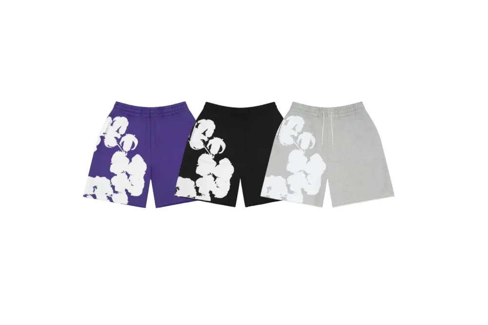 Denim Tears Big Cotton Wreath Sweat Shorts