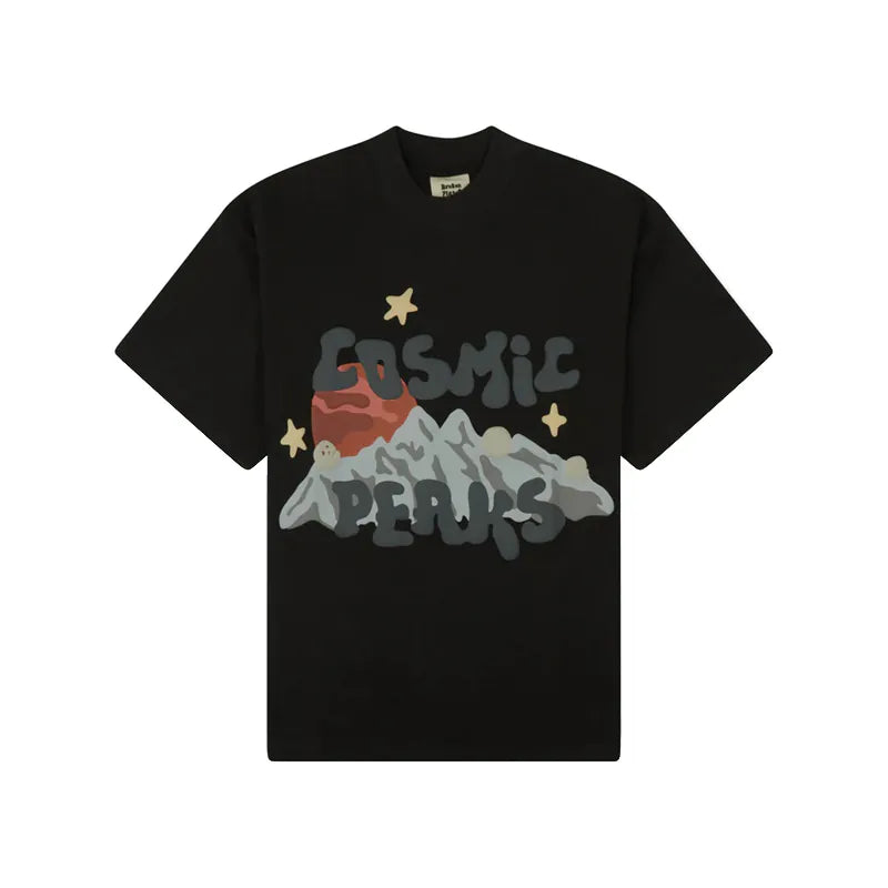 BROKEN PLANET COSMIC PEAKS T-SHIRT
SOOT BLACK