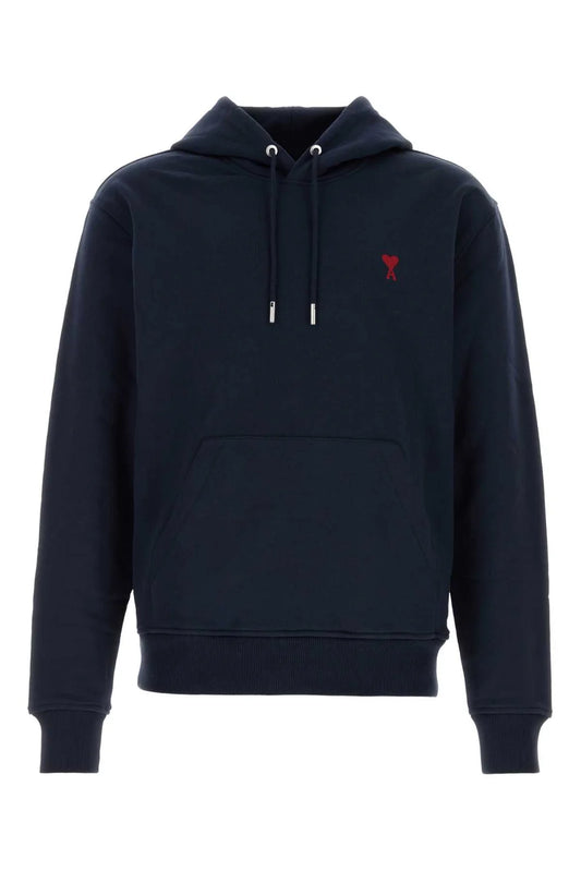 AMI Paris Logo Detailed Drawstring Hoodie