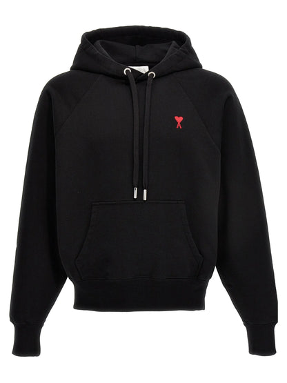 AMI Paris Logo Detailed Drawstring Hoodie