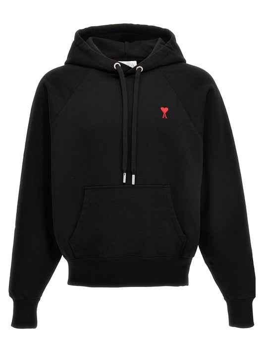 AMI Paris Logo Detailed Drawstring Hoodie