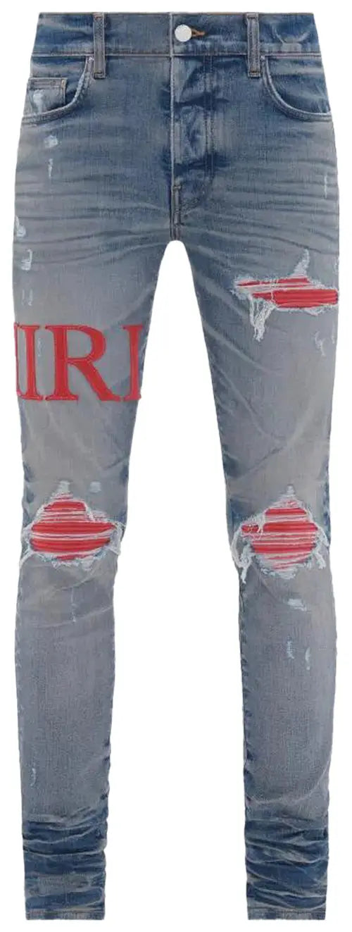 Amiri Red Applique Jean