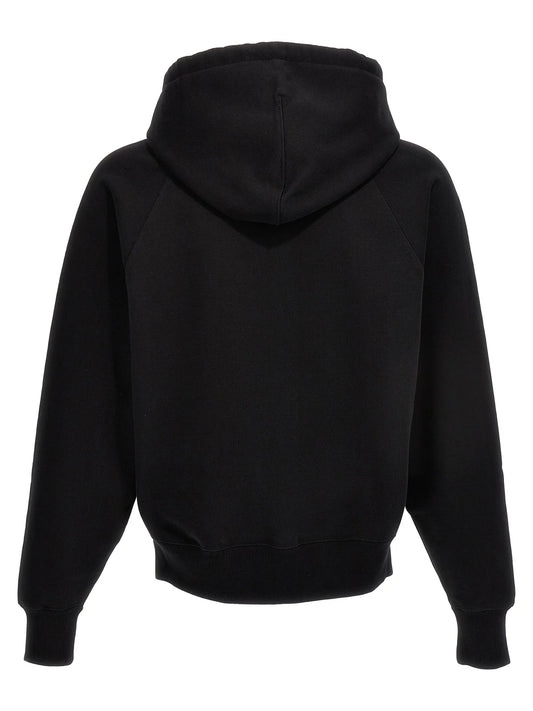 AMI Paris Logo Detailed Drawstring Hoodie