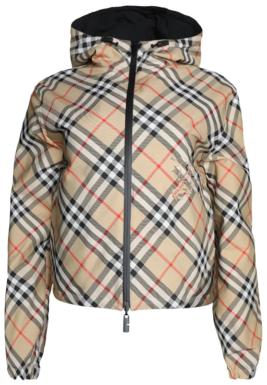 Burberry Cropped Reversible Check Jacket